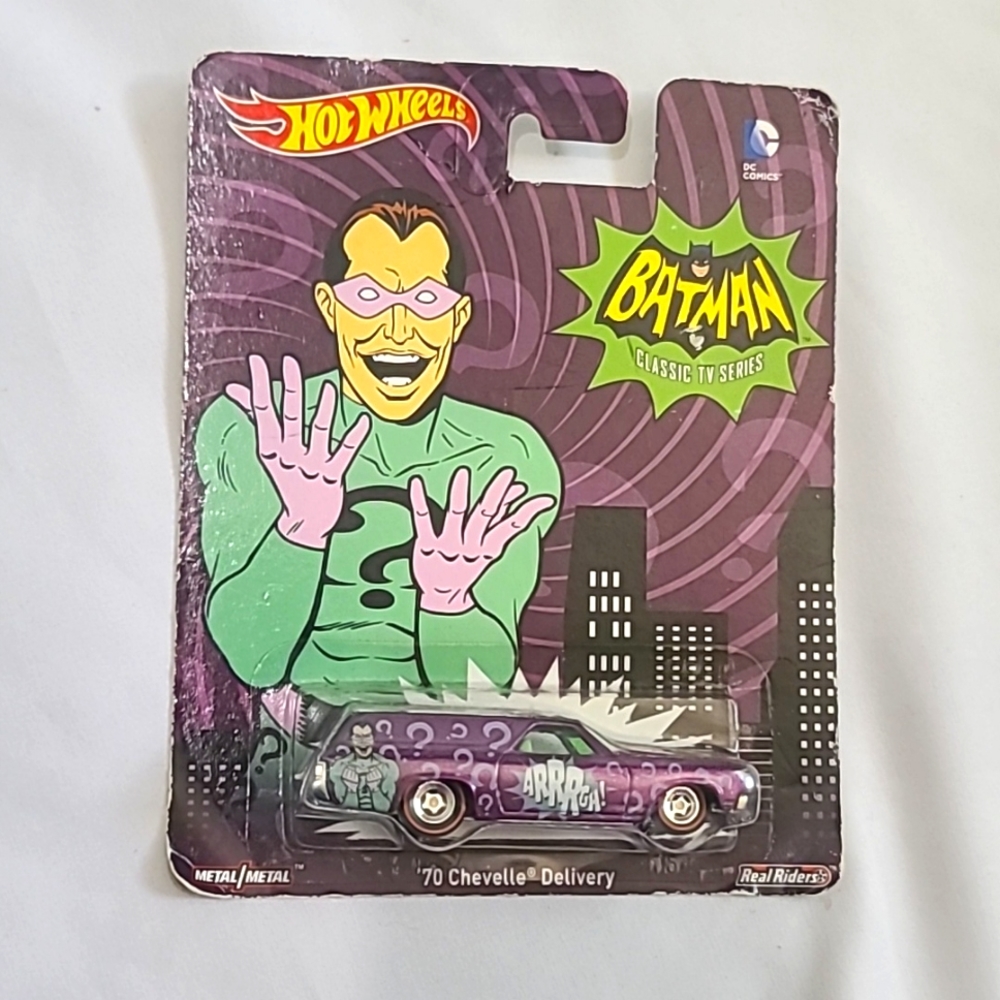 Hot Wheels Purple Batman Classic TV Series '70 Chevelle Delivery Riddler NWT